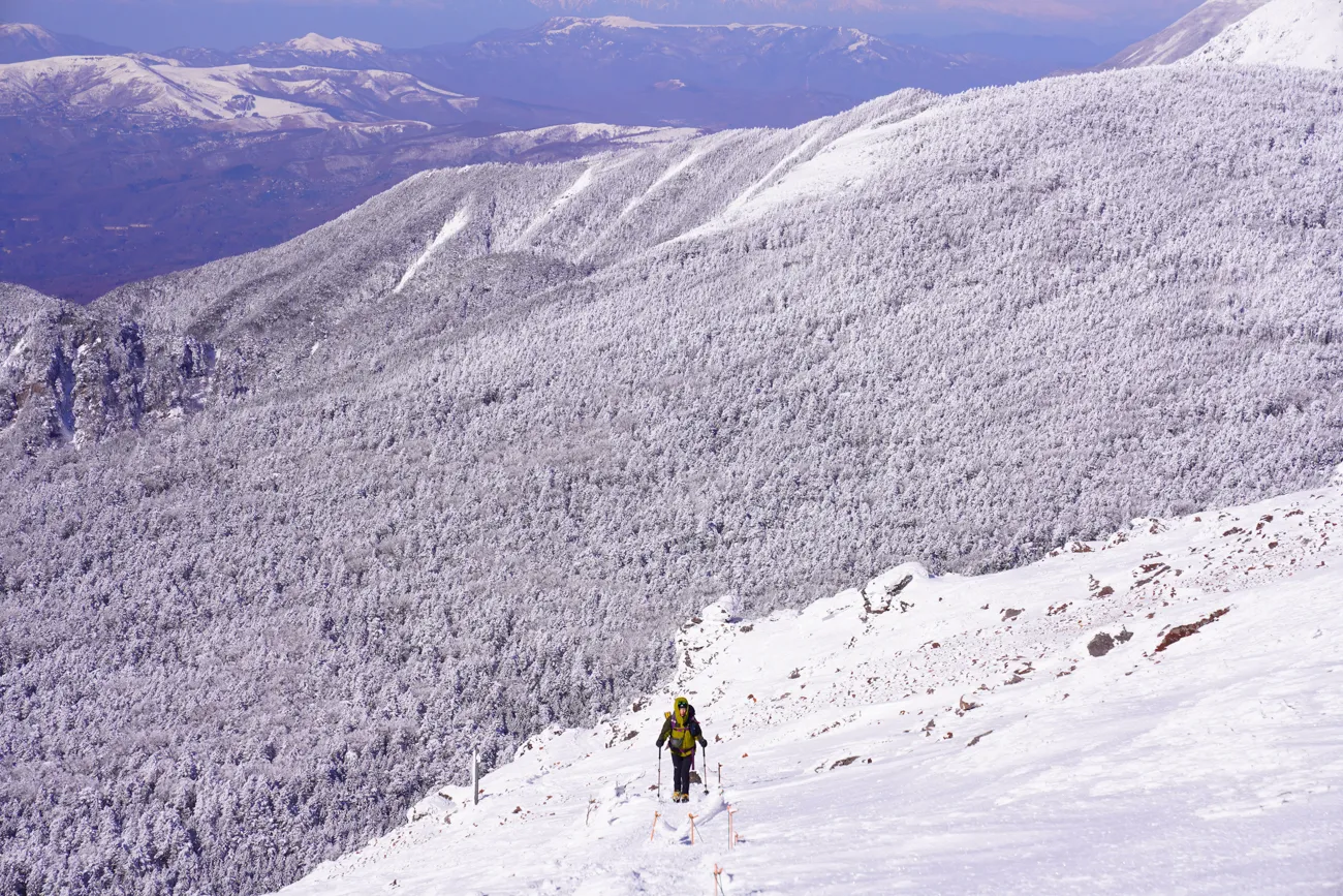 冬季 硫黄岳登山2021年12月
