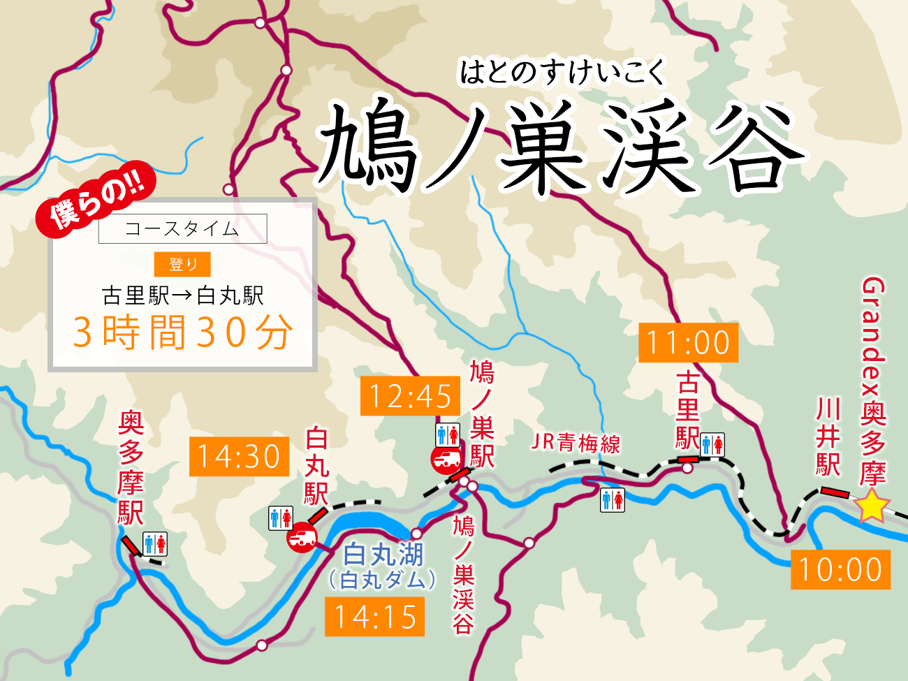 登山初心者のための登山デビューワークショップ@奥多摩・鳩ノ巣渓谷