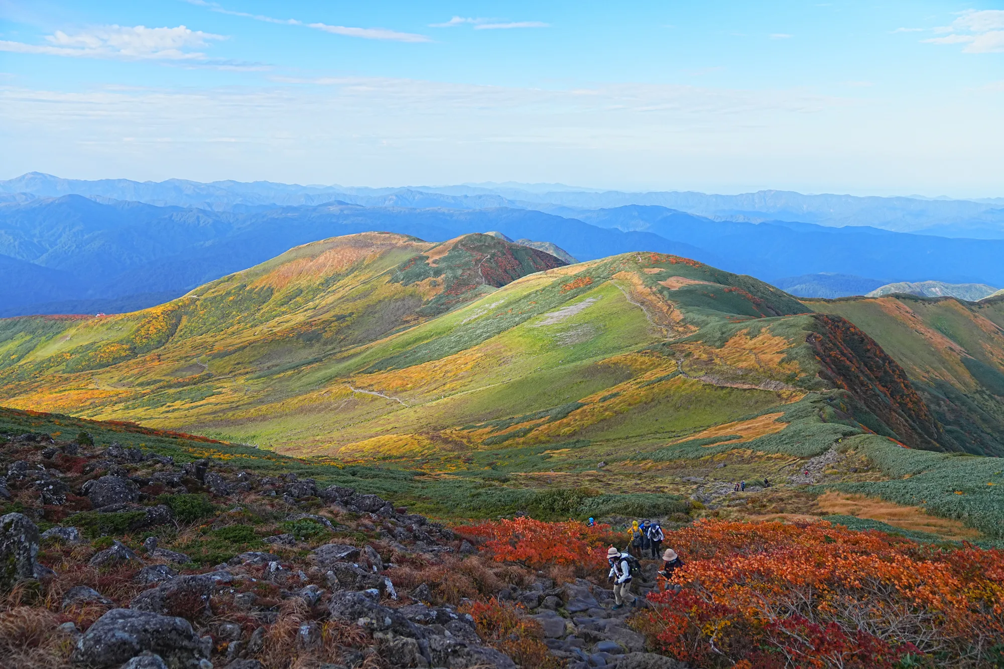 紅葉に染まる名峰・月山。2025年紅葉状況レポート。