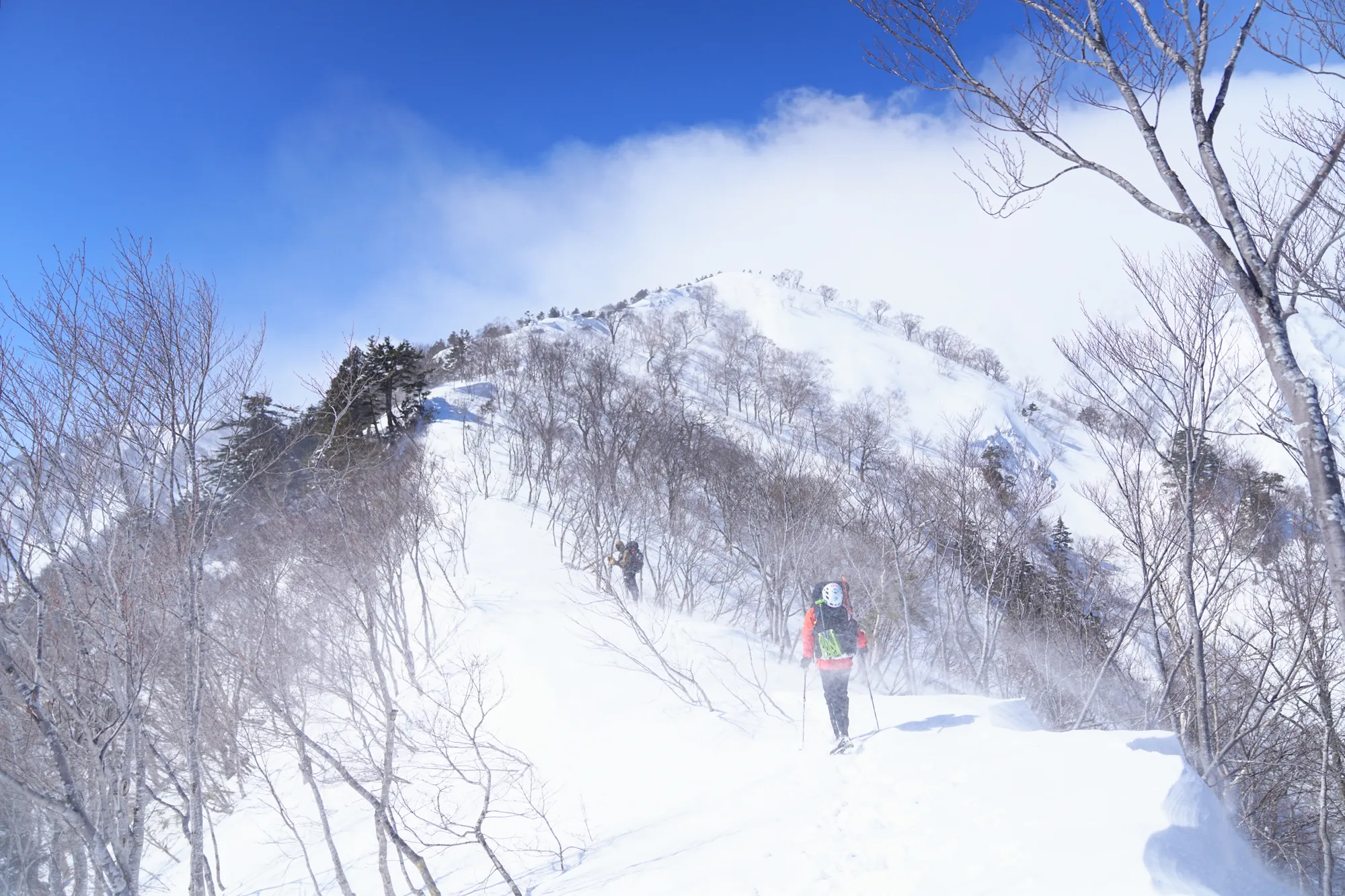爺ヶ岳の冬季バリエーション「東尾根」で雪上テント泊！