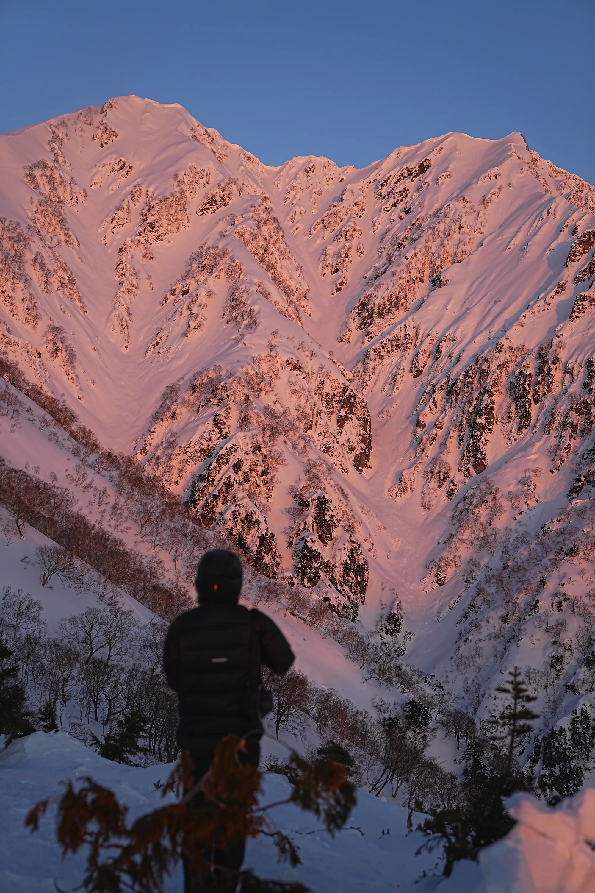 爺ヶ岳の冬季バリエーション「東尾根」で雪上テント泊！
