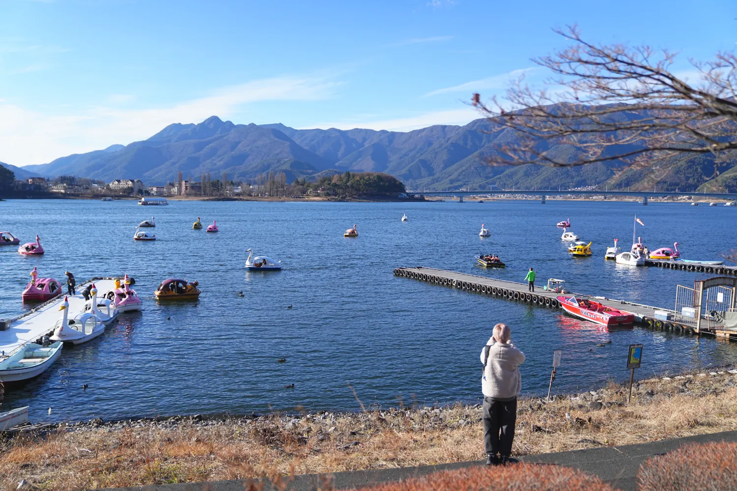 河口湖の湖畔のカチカチ山でサクッとサンセット富士！