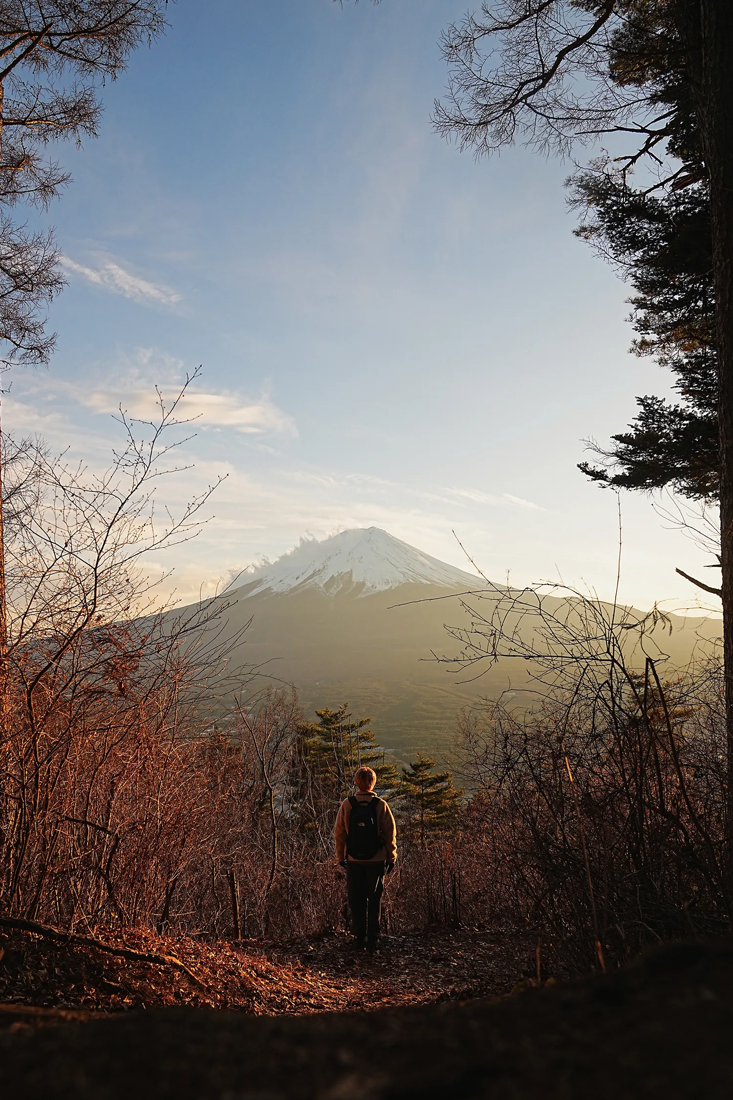 河口湖の湖畔のカチカチ山でサクッとサンセット富士！