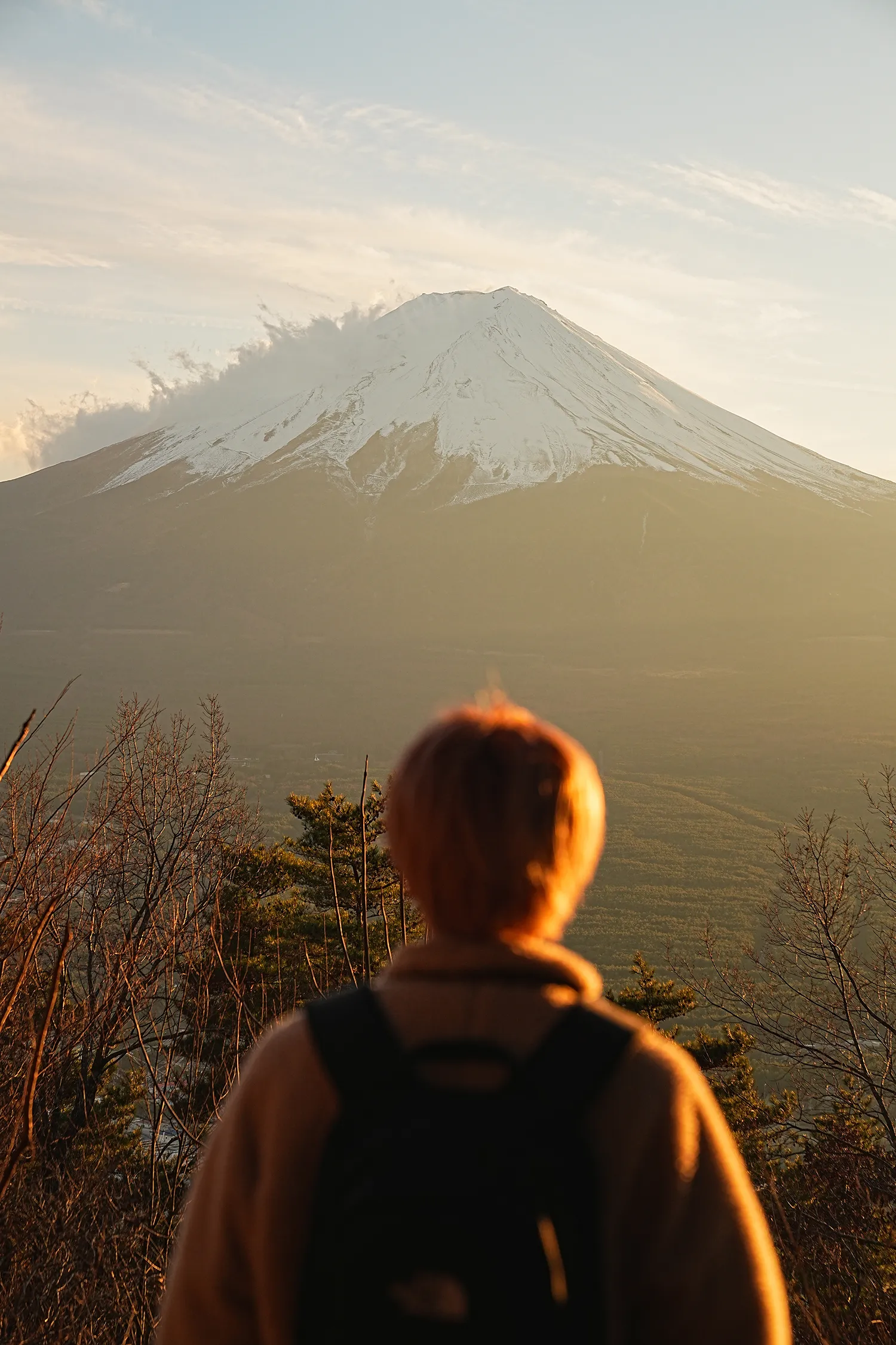 河口湖の湖畔のカチカチ山でサクッとサンセット富士！
