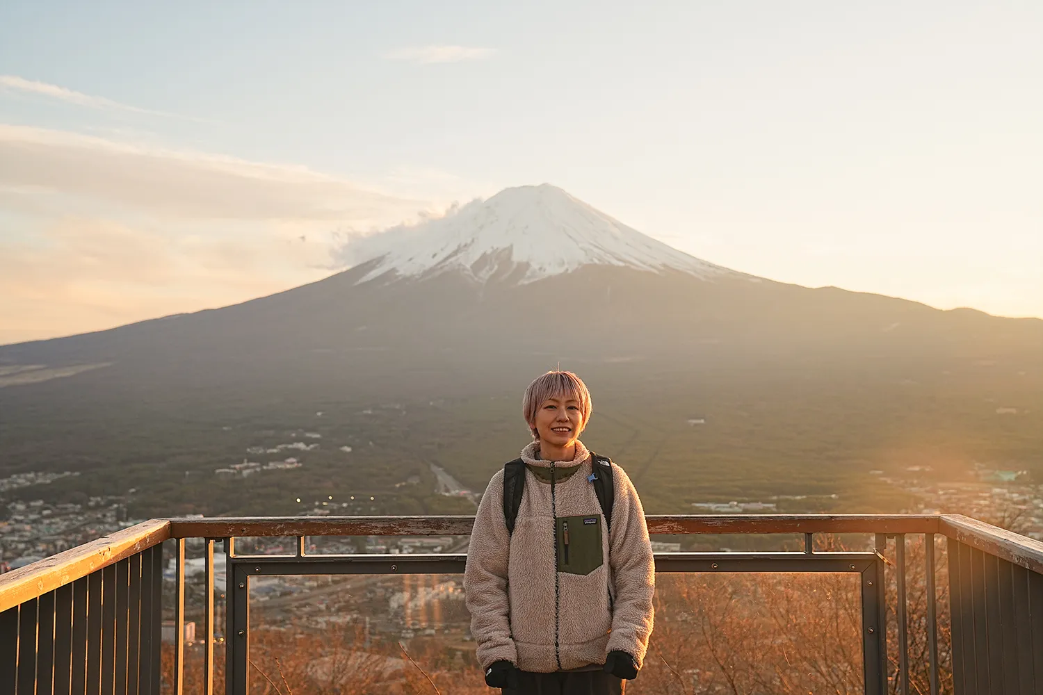 河口湖の湖畔のカチカチ山でサクッとサンセット富士！
