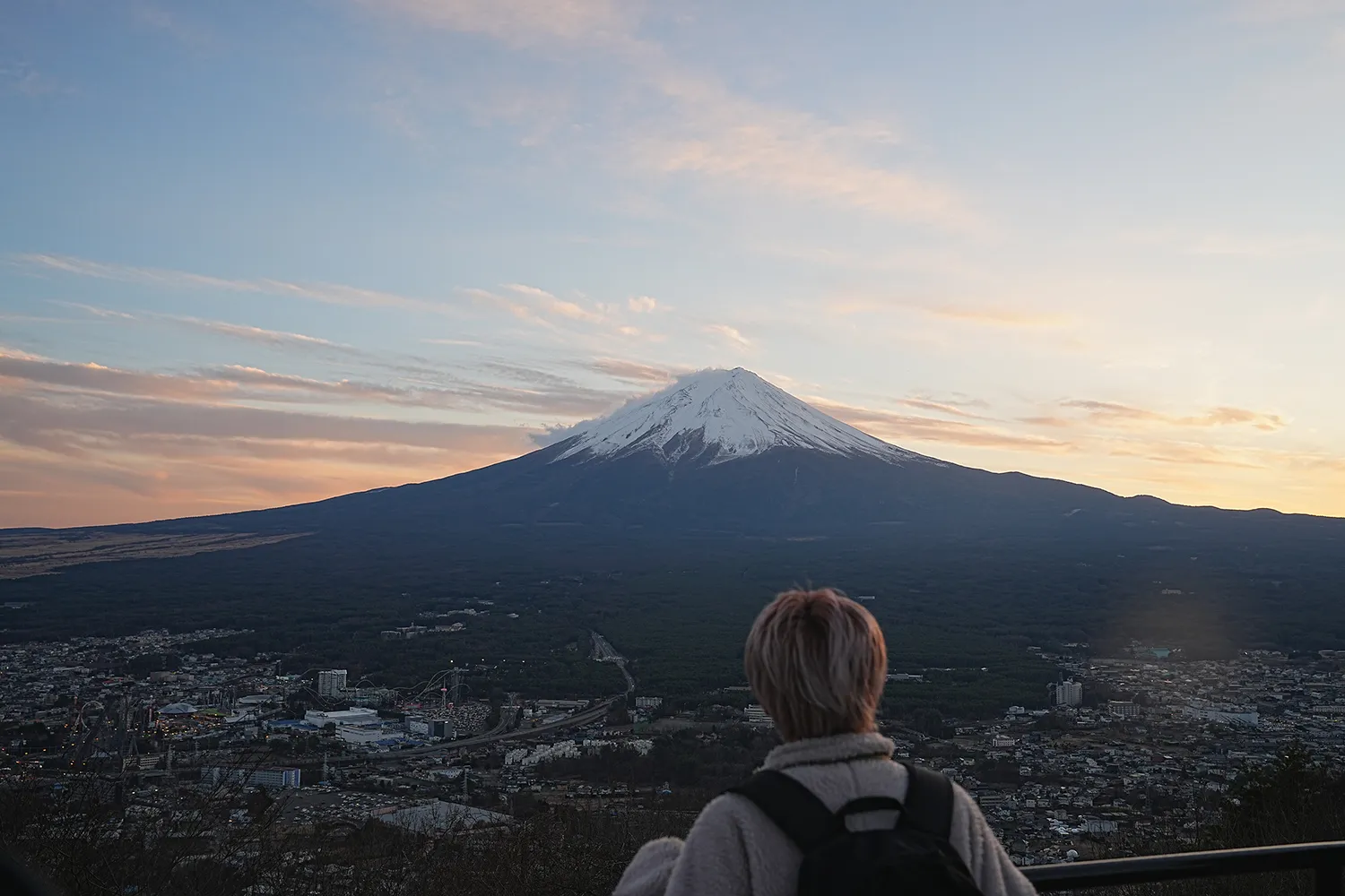 河口湖の湖畔のカチカチ山でサクッとサンセット富士！