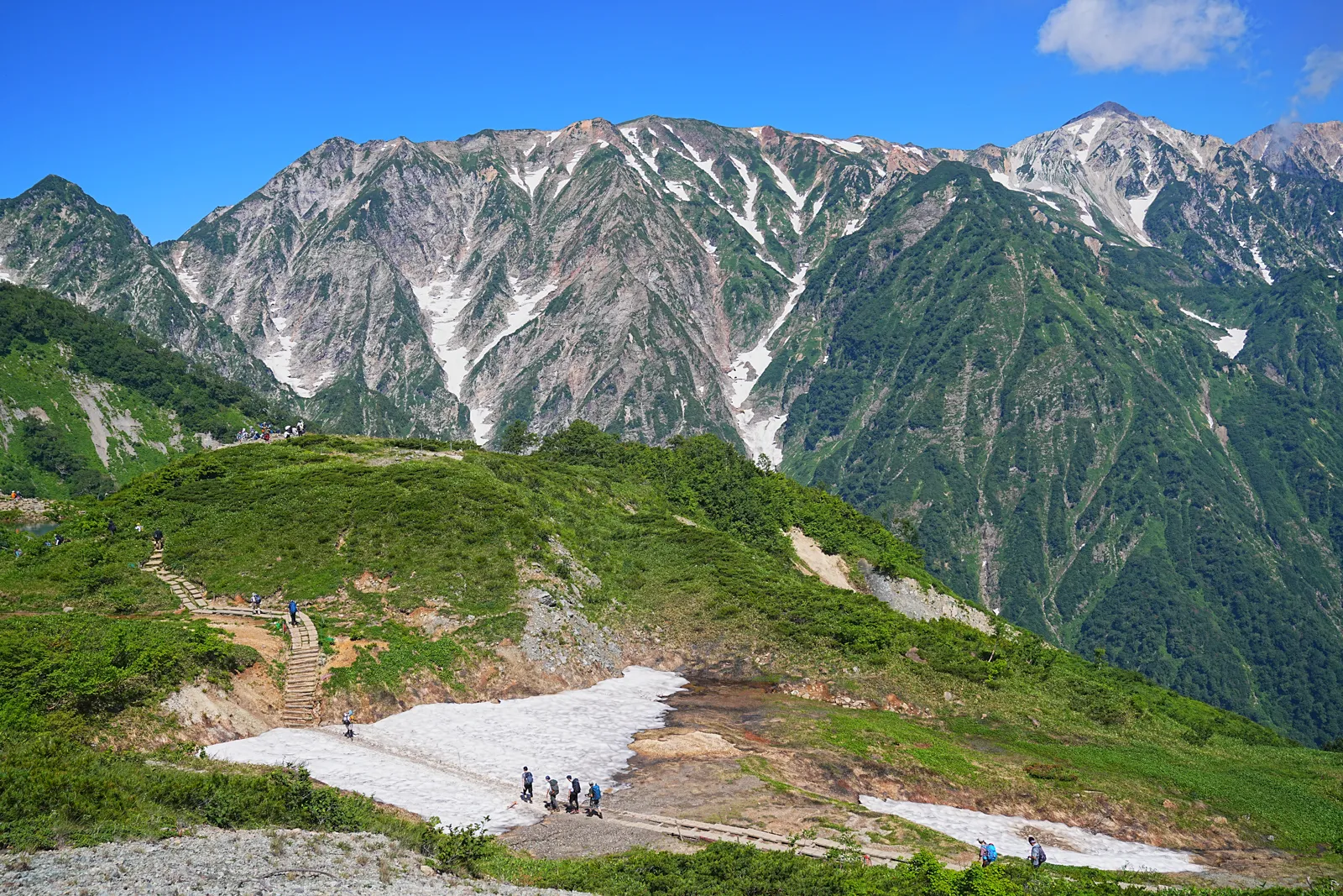 憧れの北アルプスの唐松岳を山小屋泊で行く。天空の池「八方池」と絶景の白馬三山。