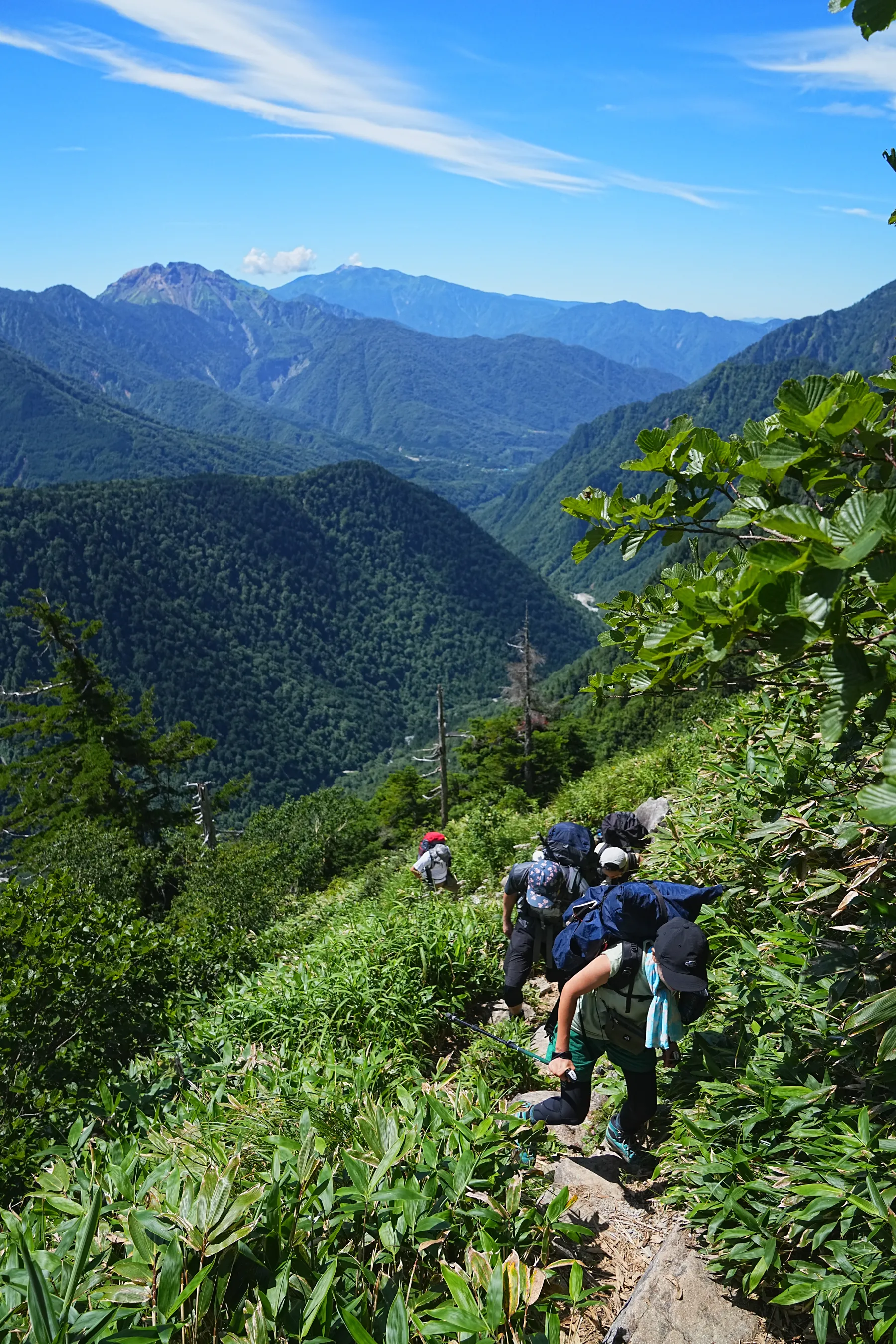 北アルプス「笠ヶ岳」、笠新道を登り笠ヶ岳山荘へ