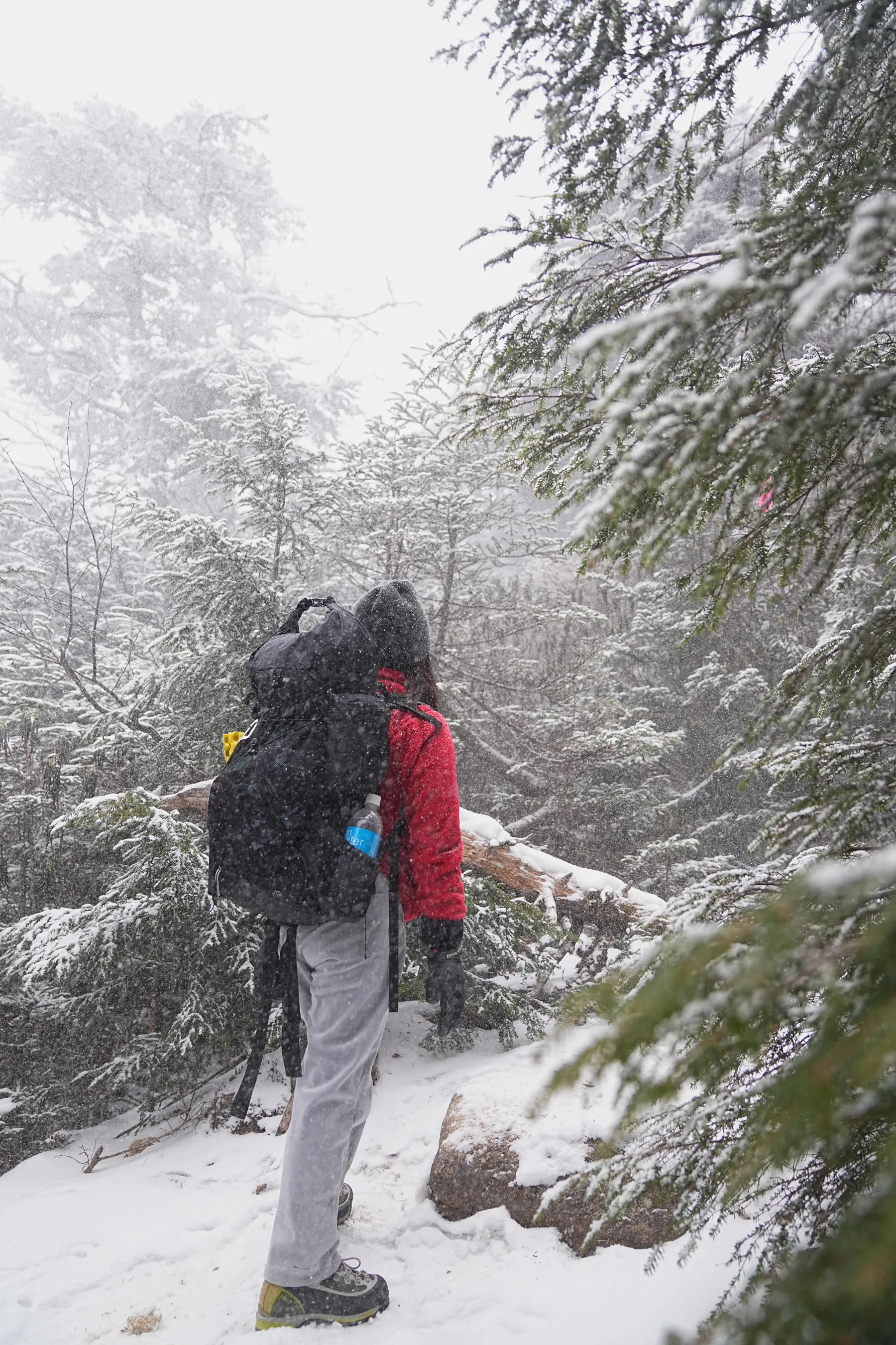 冬の金峰山。金峰山小屋に泊まって山頂で朝日。