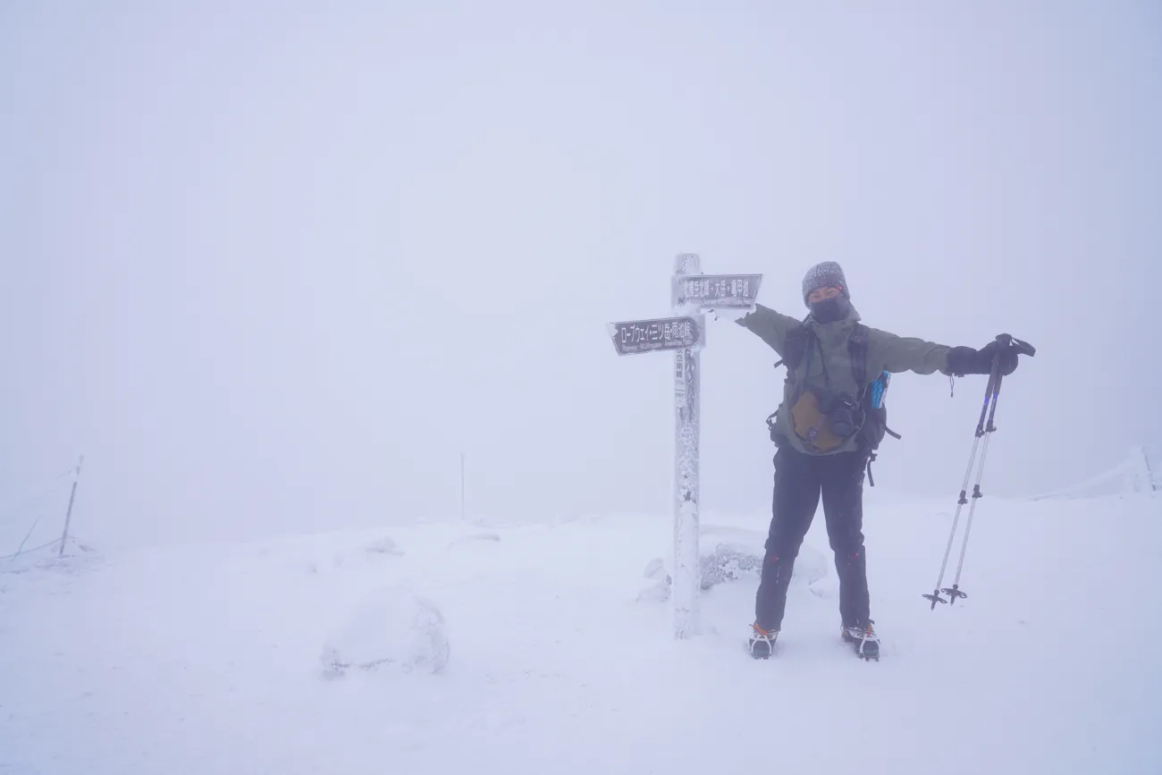 雪の北横岳 登山2021年12月