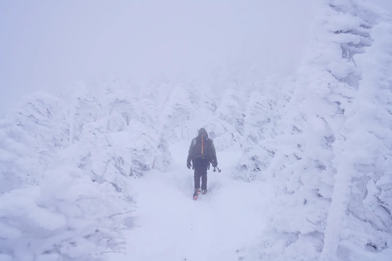 雪の北横岳 登山2021年12月