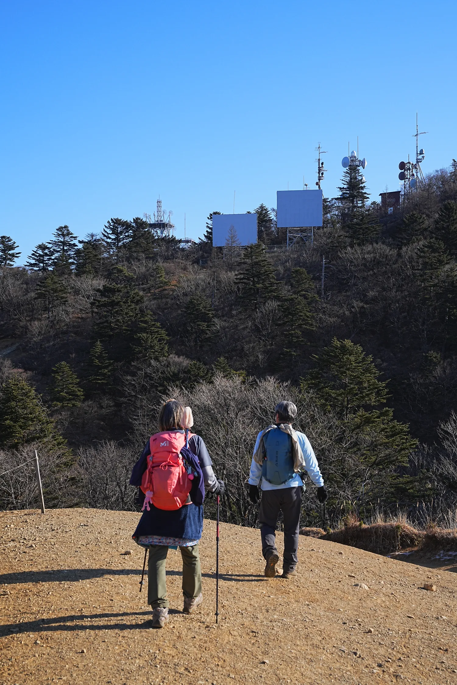 巨大な富士山を見に、山梨県 三ツ峠山へ