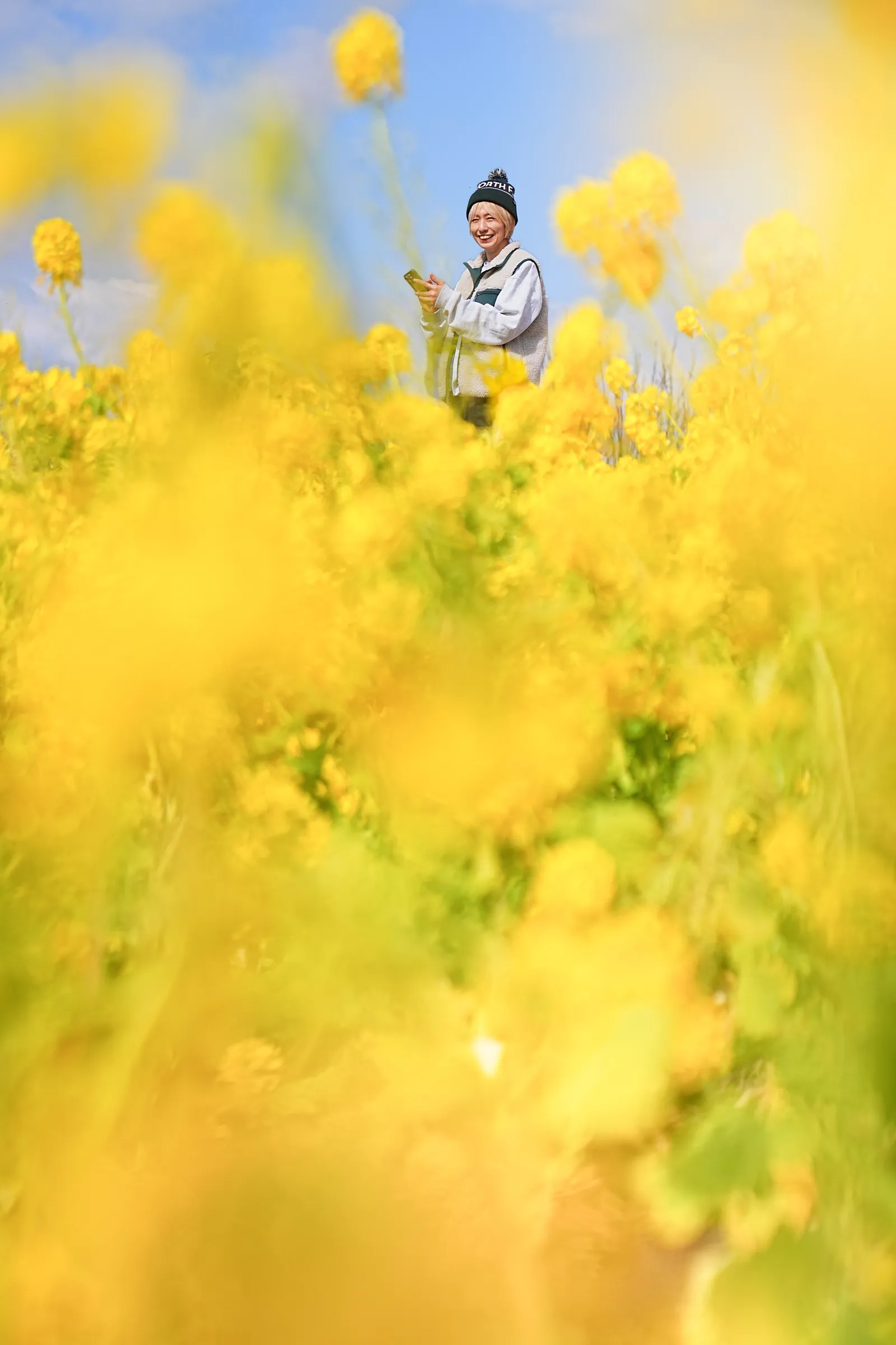 菜の花と春を求めて、二宮の吾妻山公園へ