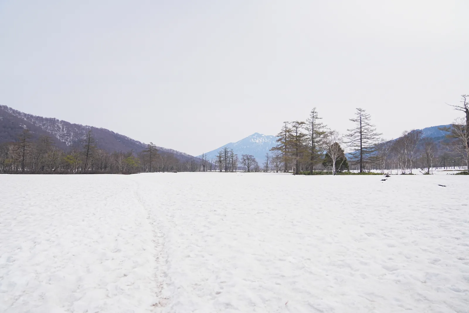 残雪の尾瀬・尾瀬小屋