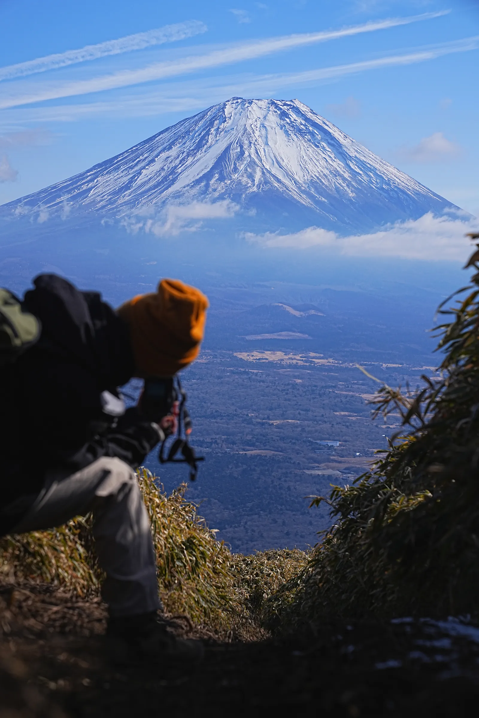 巨大な富士山を見に、山梨・竜ヶ岳へ