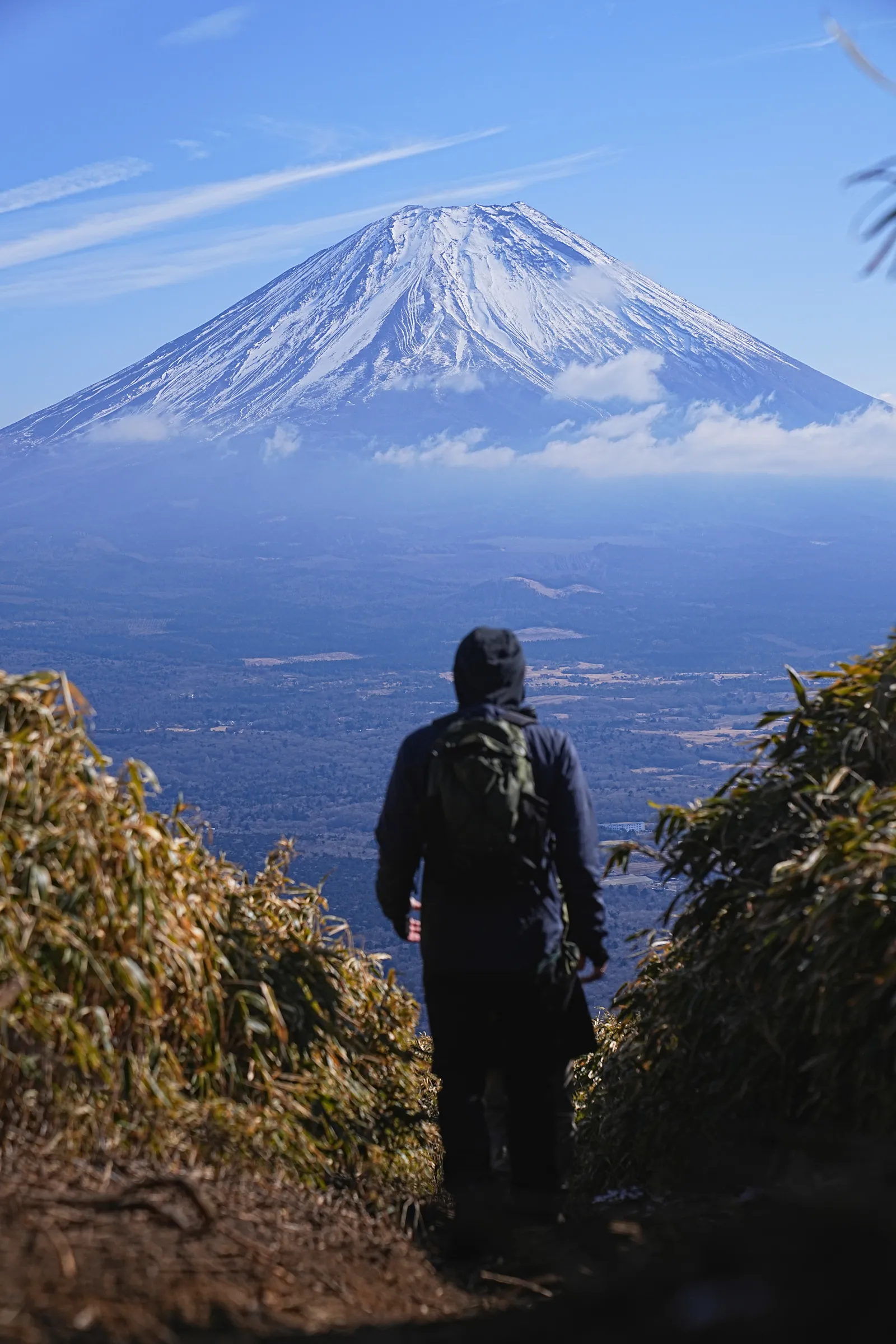 巨大な富士山を見に、山梨・竜ヶ岳へ